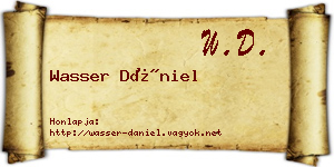 Wasser Dániel névjegykártya